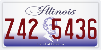 IL license plate Z425436