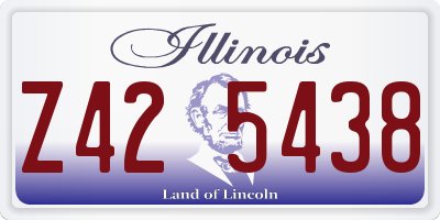 IL license plate Z425438