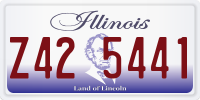 IL license plate Z425441