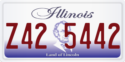 IL license plate Z425442