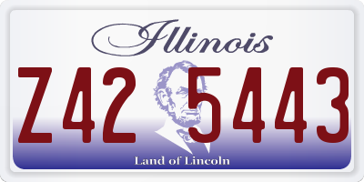 IL license plate Z425443