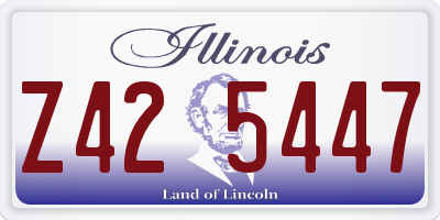 IL license plate Z425447