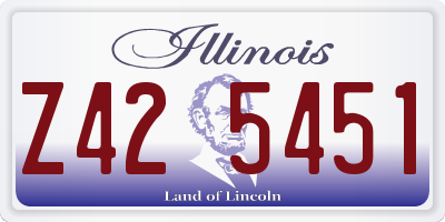 IL license plate Z425451