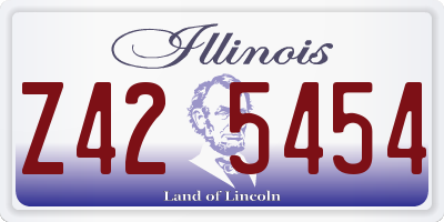 IL license plate Z425454