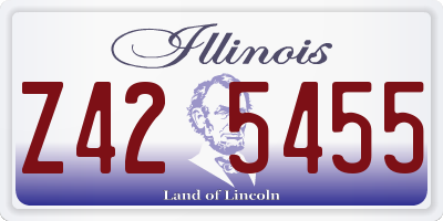 IL license plate Z425455