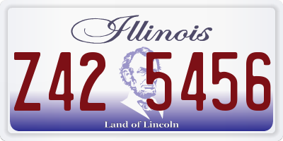 IL license plate Z425456