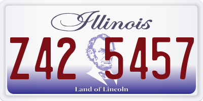 IL license plate Z425457