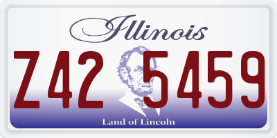 IL license plate Z425459