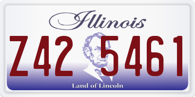 IL license plate Z425461