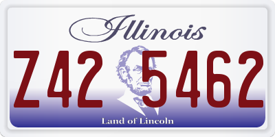 IL license plate Z425462