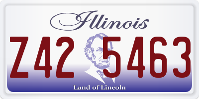 IL license plate Z425463