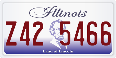 IL license plate Z425466