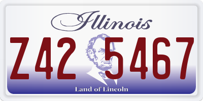 IL license plate Z425467