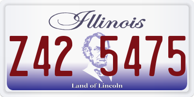 IL license plate Z425475