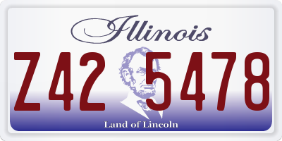 IL license plate Z425478