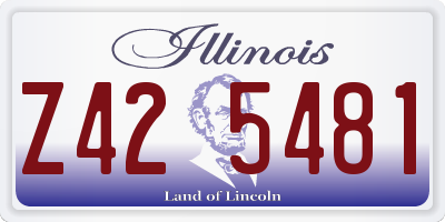 IL license plate Z425481