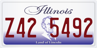 IL license plate Z425492