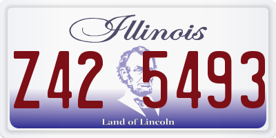 IL license plate Z425493
