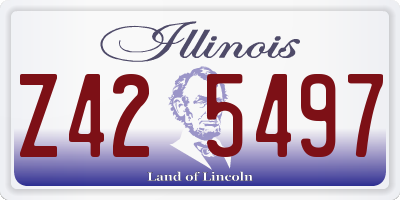 IL license plate Z425497