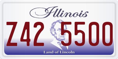 IL license plate Z425500