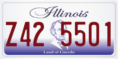 IL license plate Z425501