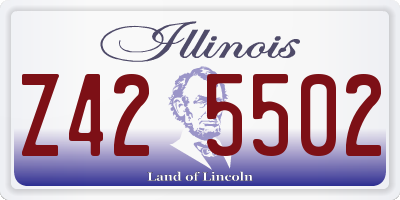 IL license plate Z425502
