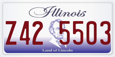 IL license plate Z425503