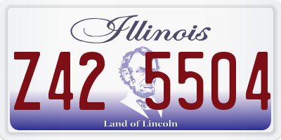 IL license plate Z425504