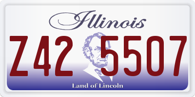 IL license plate Z425507