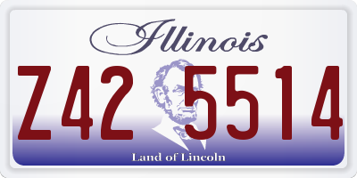IL license plate Z425514