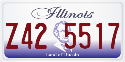 IL license plate Z425517