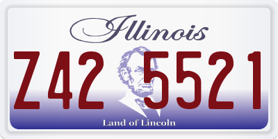 IL license plate Z425521