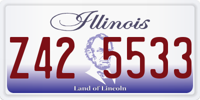 IL license plate Z425533