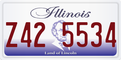 IL license plate Z425534