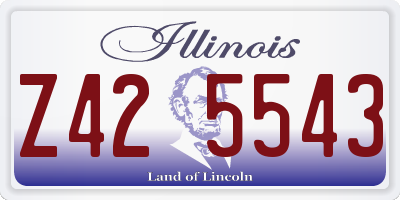 IL license plate Z425543