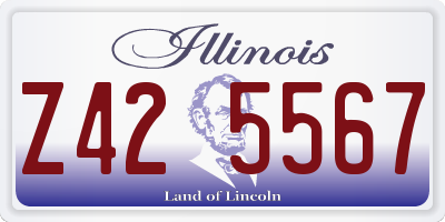 IL license plate Z425567