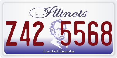 IL license plate Z425568