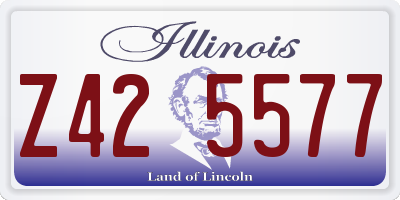IL license plate Z425577