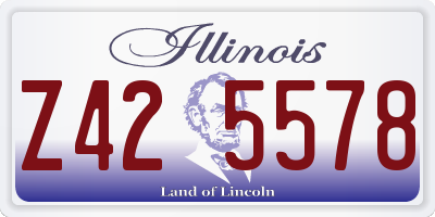 IL license plate Z425578