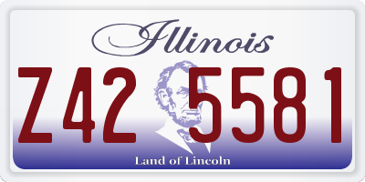 IL license plate Z425581