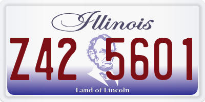 IL license plate Z425601