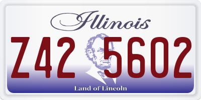 IL license plate Z425602