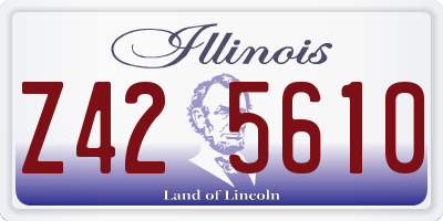 IL license plate Z425610