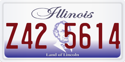 IL license plate Z425614