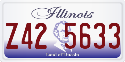 IL license plate Z425633