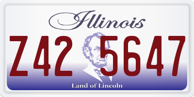 IL license plate Z425647