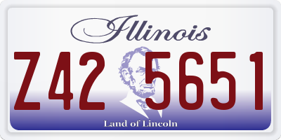 IL license plate Z425651