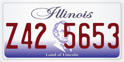 IL license plate Z425653