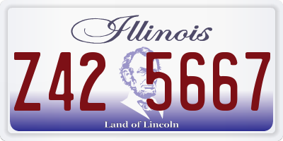 IL license plate Z425667