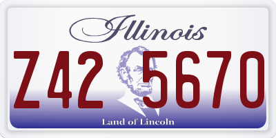 IL license plate Z425670